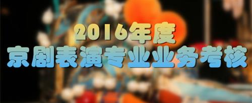 屌逼女生视频国家京剧院2016年度京剧表演专业业务考...